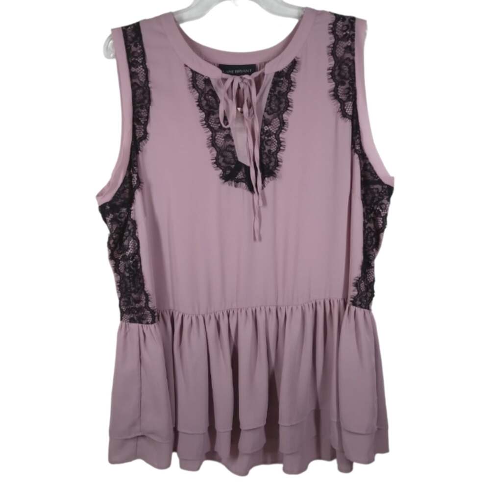 NWT Lane Bryant Lace Tiered Peplum Blouse size 18